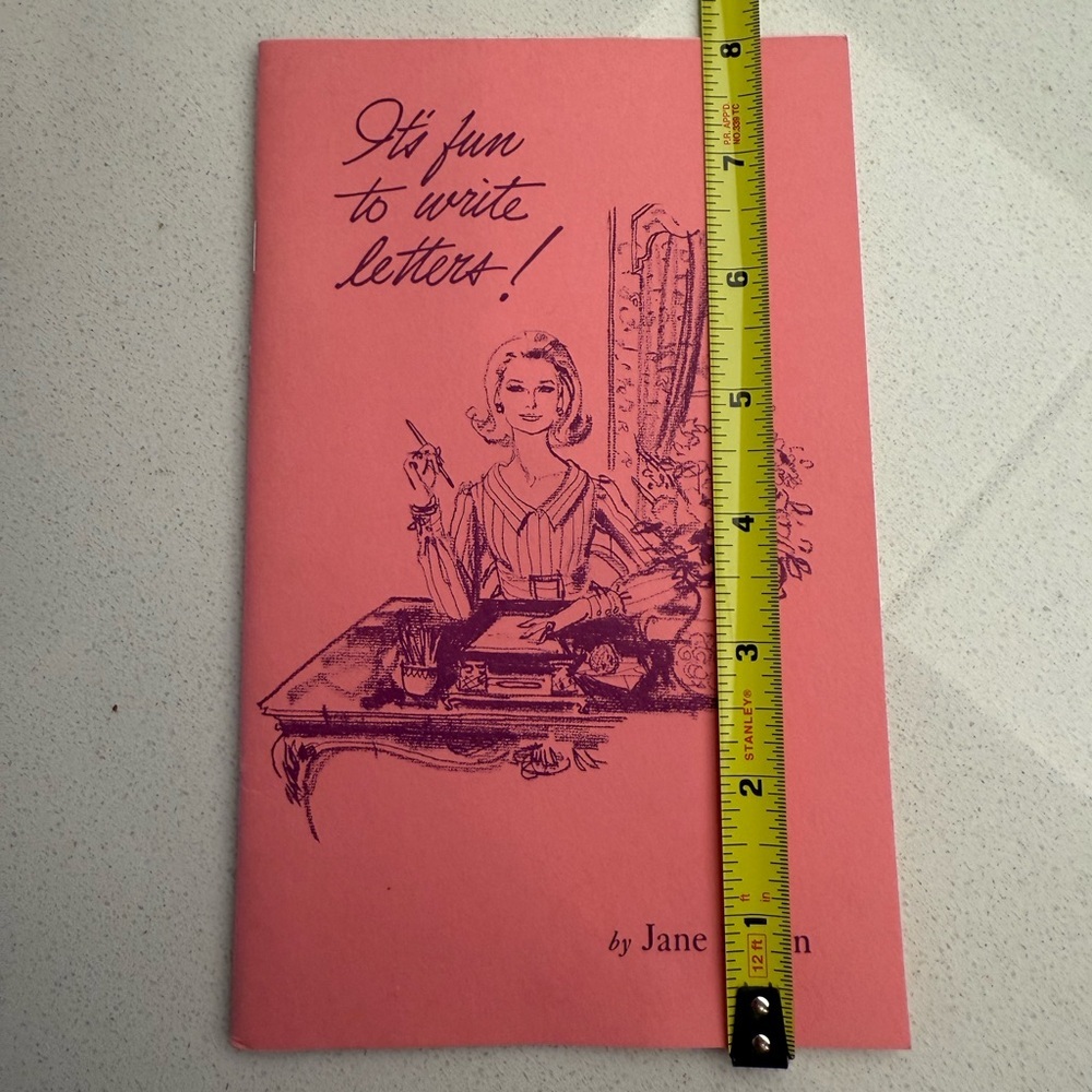 Vintage Collectible Booklet It's Fun to Write Letters Jane Eaton Pink 1973 - Picture 16 of 16